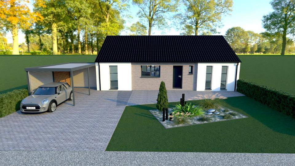 Programme terrain + maison à Oye-Plage en Pas-de-Calais (62) de 89 m² à vendre au prix de 195000€ - 1