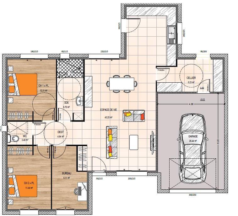 Programme terrain + maison à Mauges-sur-Loire en Maine-et-Loire (49) de 99 m² à vendre au prix de 256700€ - 4