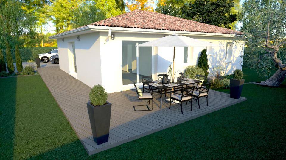 Programme terrain + maison à Pineuilh en Gironde (33) de 88 m² à vendre au prix de 198000€ - 2
