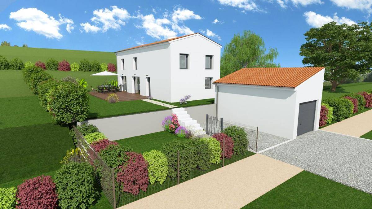 Programme terrain + maison à Cournon-d'Auvergne en Puy-de-Dôme (63) de 100 m² à vendre au prix de 280480€ - 1