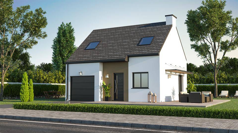 Programme terrain + maison à Saint-Méen-le-Grand en Ille-et-Vilaine (35) de 58 m² à vendre au prix de 163000€ - 1