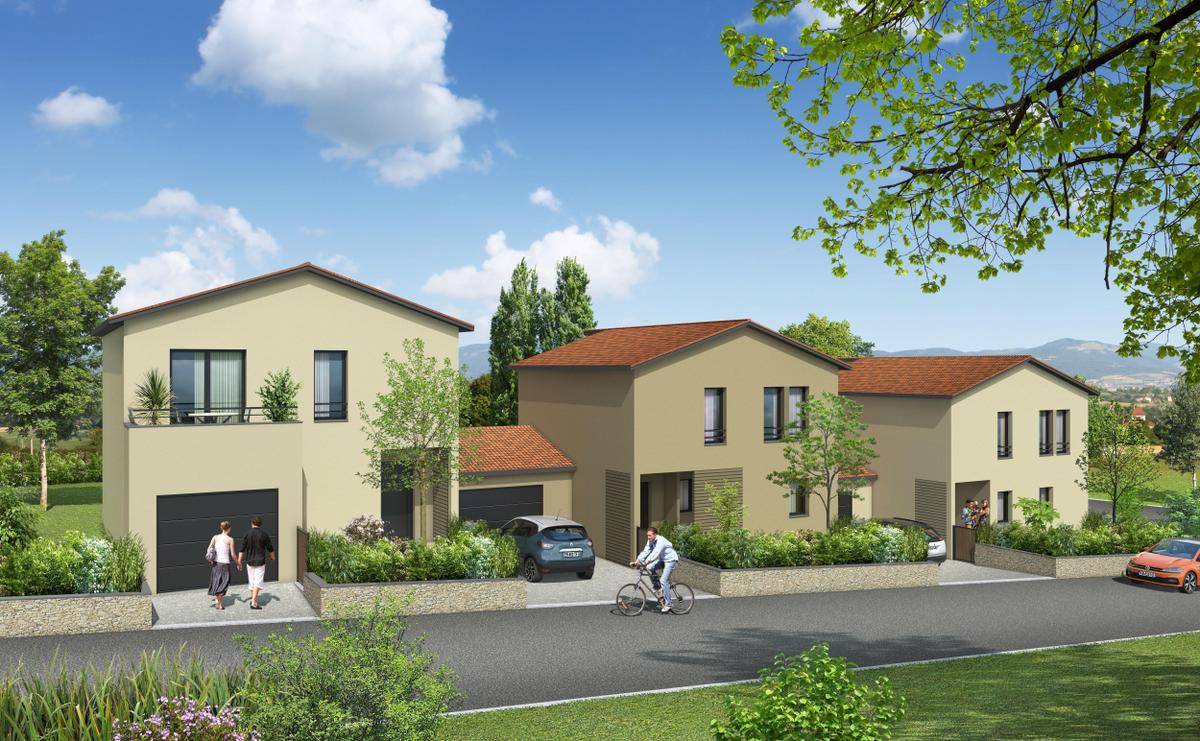 Programme terrain + maison à Échalas en Rhône (69) de 91 m² à vendre au prix de 320900€ - 1