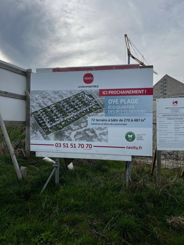 Terrain seul à Oye-Plage en Pas-de-Calais (62) de 350 m² à vendre au prix de 58000€ - 1