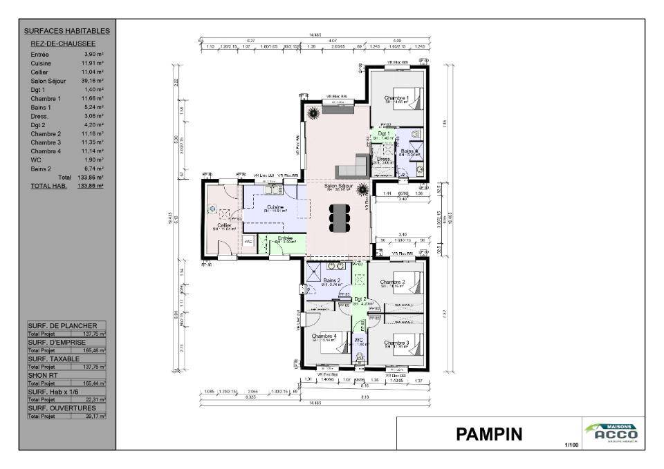 Programme terrain + maison à Soubise en Charente-Maritime (17) de 134 m² à vendre au prix de 351000€ - 2