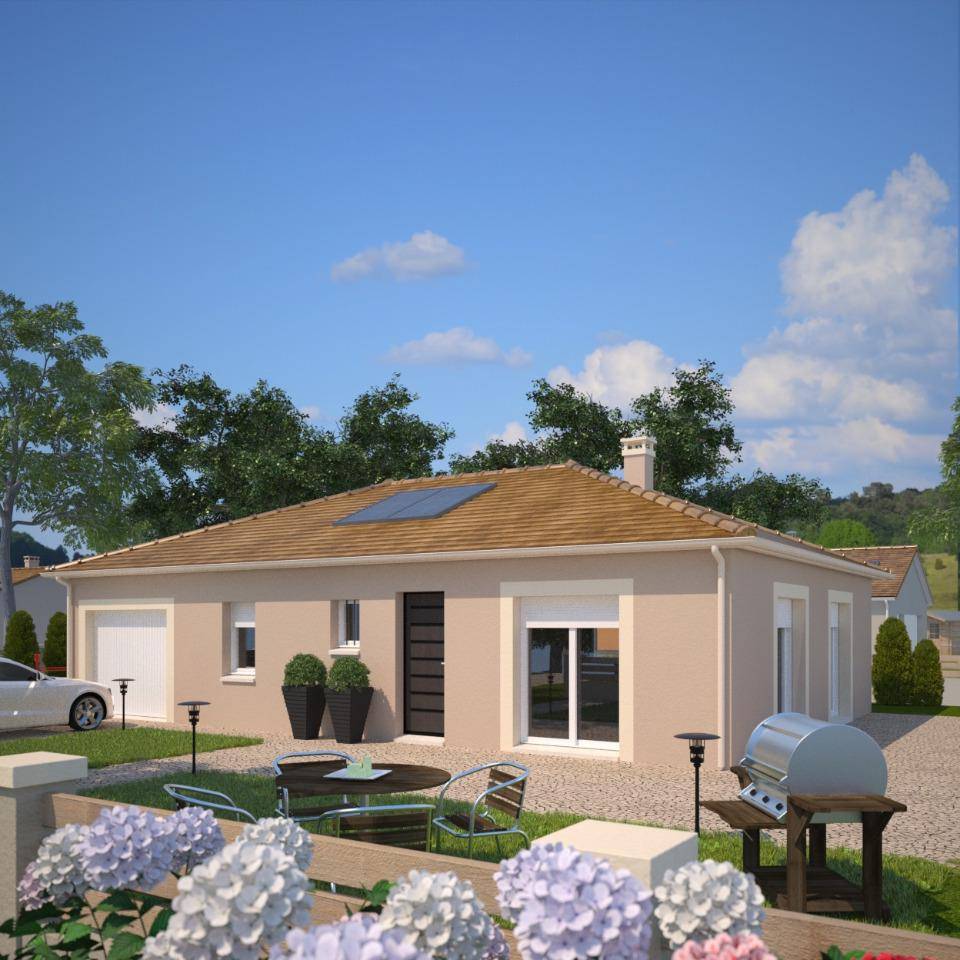 Programme terrain + maison à Saint-Romain-le-Puy en Loire (42) de 81 m² à vendre au prix de 248000€ - 1
