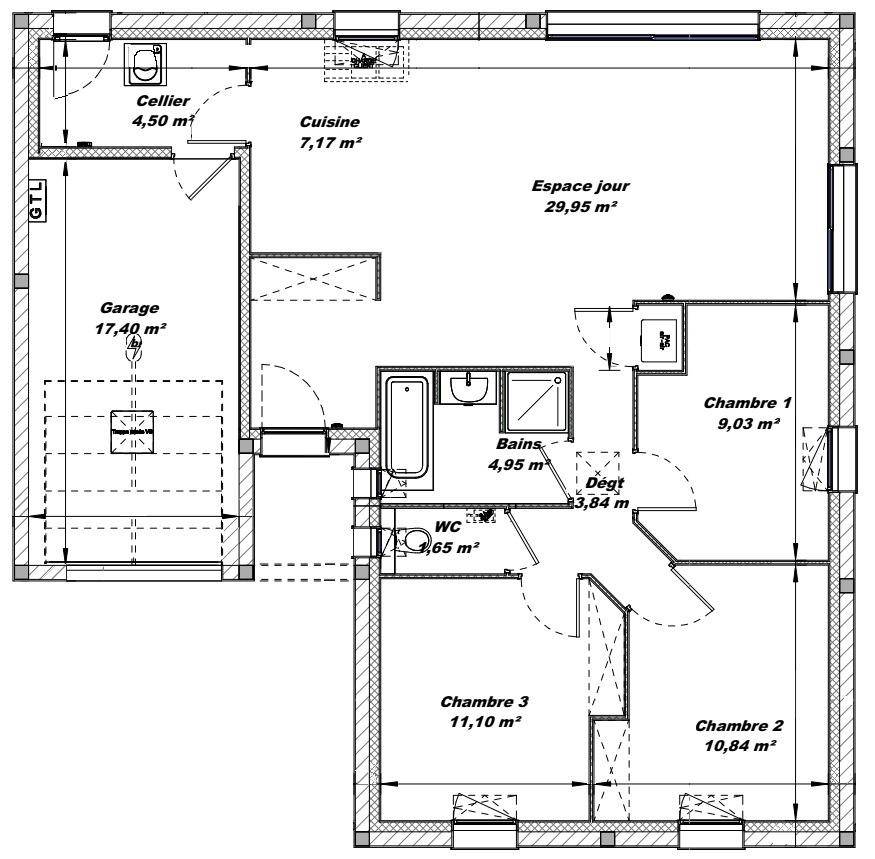 Programme terrain + maison à Athis-Val de Rouvre en Orne (61) de 83 m² à vendre au prix de 204968€ - 1