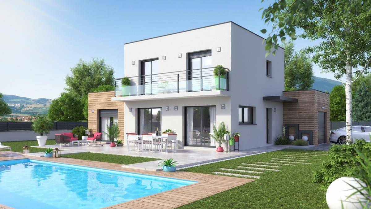 Programme terrain + maison à Chaumont en Haute-Savoie (74) de 110 m² à vendre au prix de 448508€ - 1