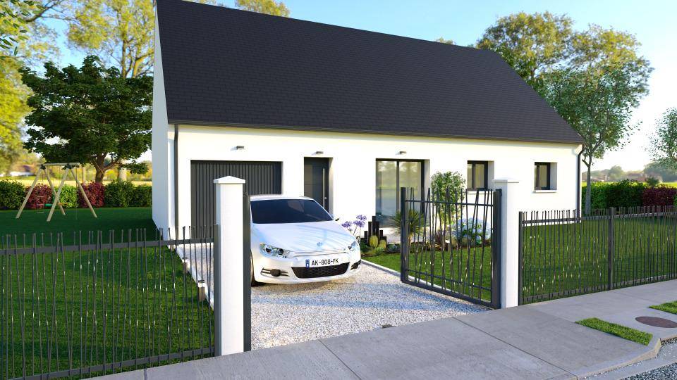 Programme terrain + maison à Saint-Flovier en Indre-et-Loire (37) de 95 m² à vendre au prix de 192000€ - 1
