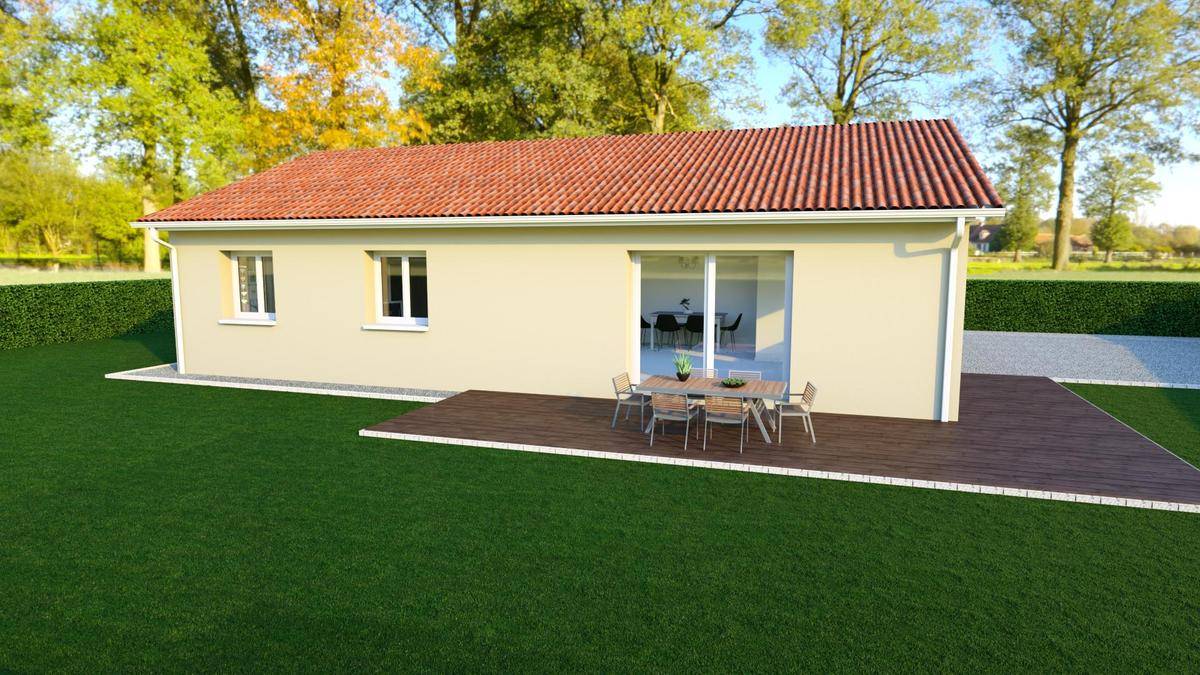 Programme terrain + maison à Bâgé-Dommartin en Ain (01) de 86 m² à vendre au prix de 227500€ - 1