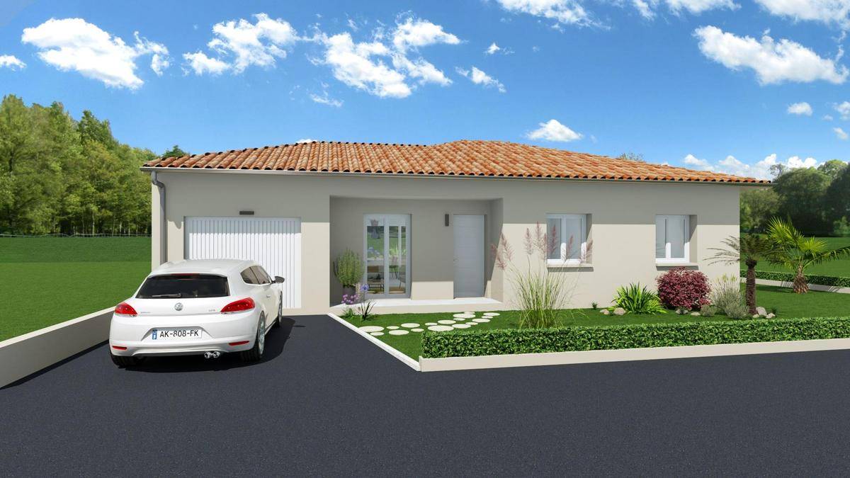 Programme terrain + maison à Garnerans en Ain (01) de 90 m² à vendre au prix de 214500€ - 1