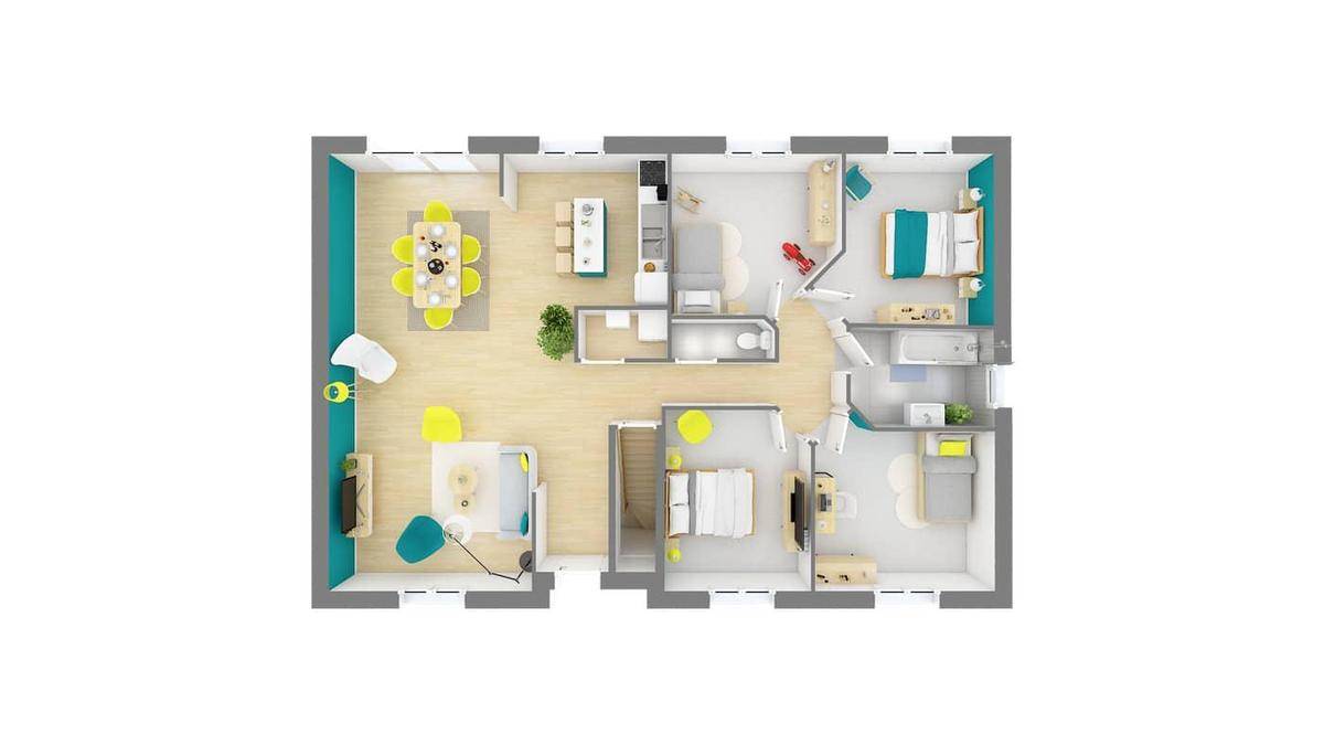 Programme terrain + maison à Buchy en Seine-Maritime (76) de 97 m² à vendre au prix de 215564€ - 4