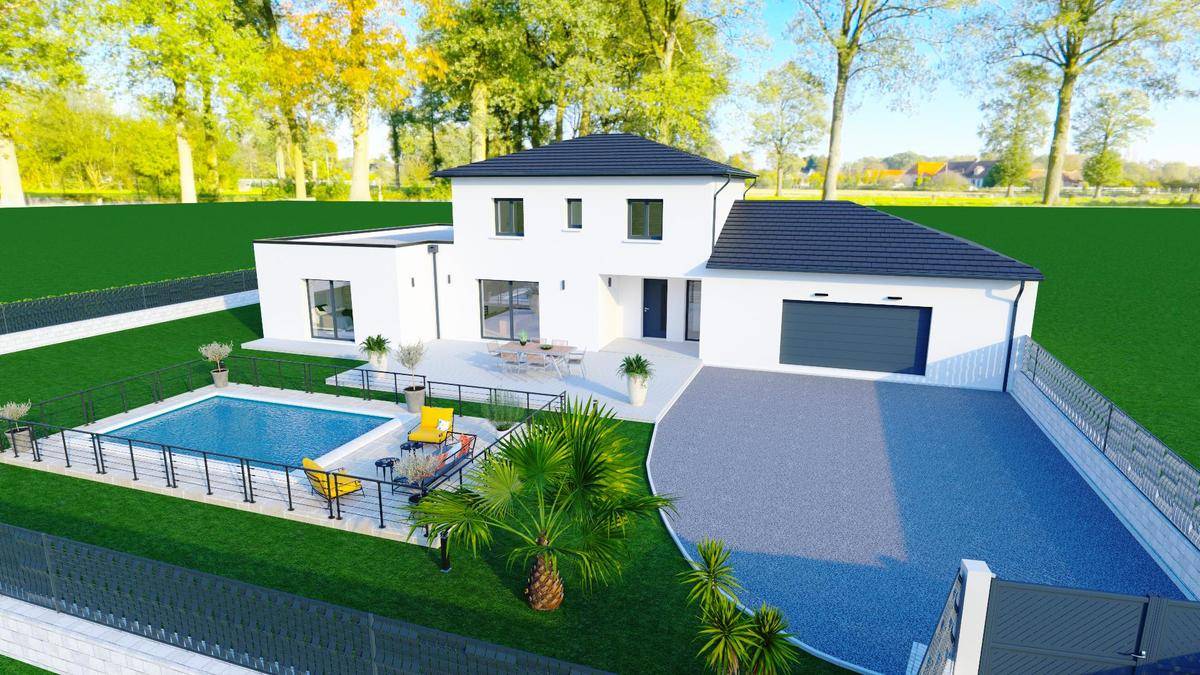 Programme terrain + maison à Simandres en Rhône (69) de 178 m² à vendre au prix de 585000€ - 2