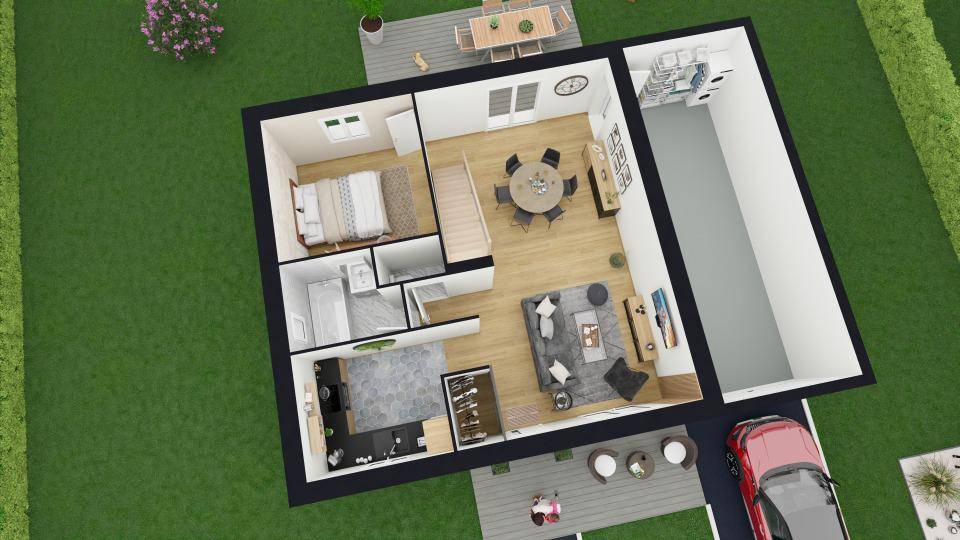 Programme terrain + maison à Lisors en Eure (27) de 80 m² à vendre au prix de 209441€ - 2