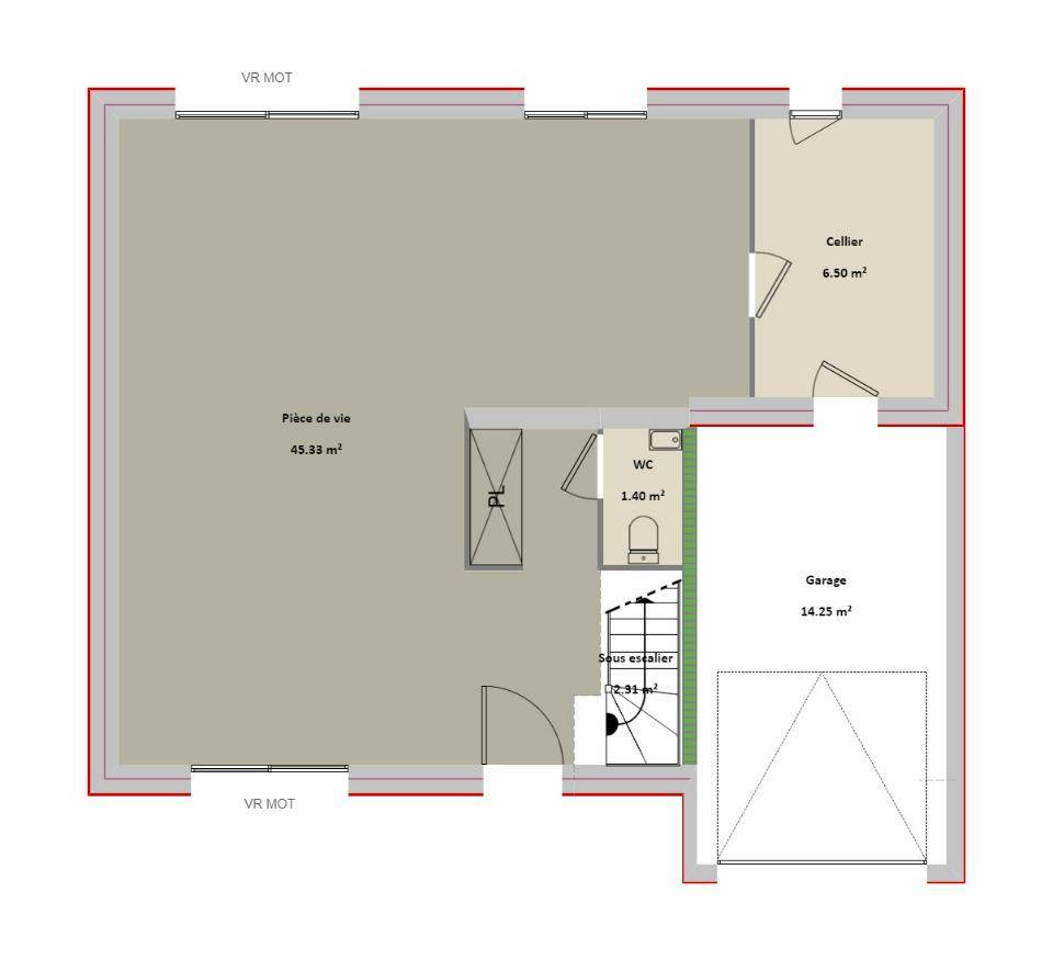 Programme terrain + maison à Pecqueuse en Essonne (91) de 115 m² à vendre au prix de 428948€ - 4