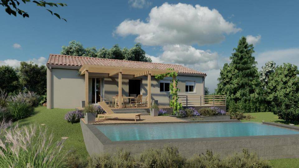 Programme terrain + maison à Singleyrac en Dordogne (24) de 80 m² à vendre au prix de 198000€ - 4