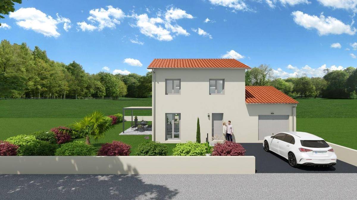 Programme terrain + maison à Belleville-en-Beaujolais en Rhône (69) de 90 m² à vendre au prix de 260000€ - 2