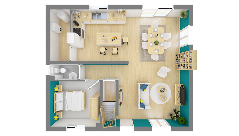 Programme terrain + maison à Les Écrennes en Seine-et-Marne (77) de 83 m² à vendre au prix de 283522€ - 4