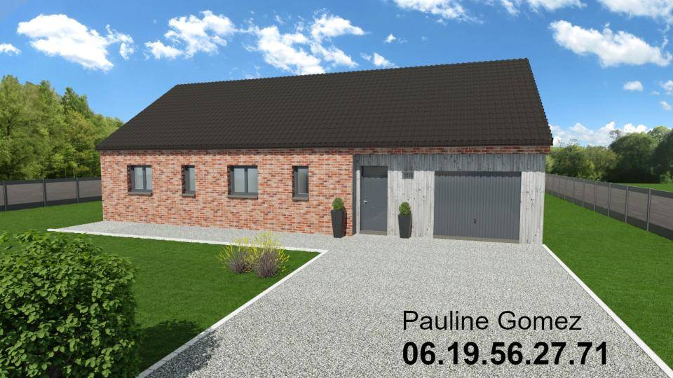 Programme terrain + maison à Avesnes-le-Sec en Nord (59) de 95 m² à vendre au prix de 266000€ - 1