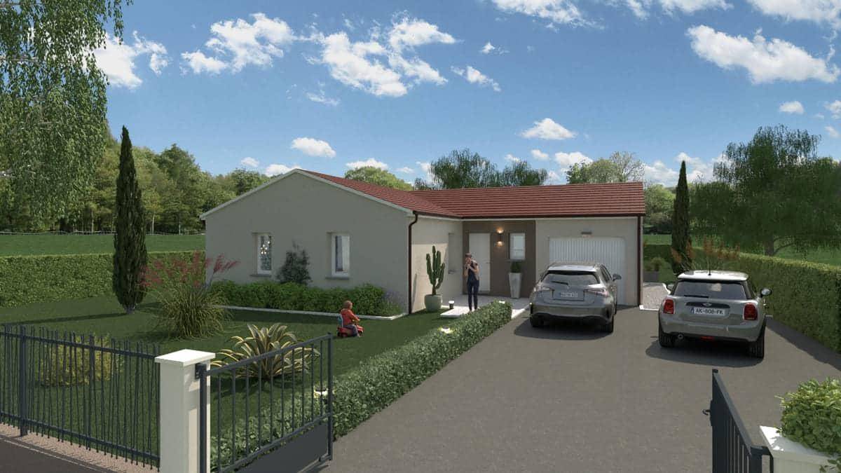 Programme terrain + maison à Avermes en Allier (03) de 99 m² à vendre au prix de 236000€ - 1