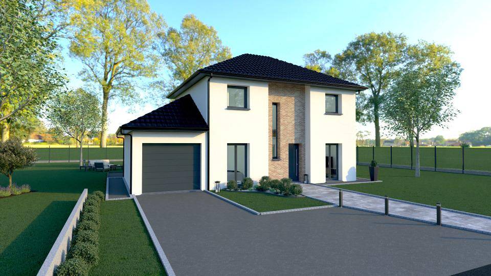 Programme terrain + maison à Bruay-la-Buissière en Pas-de-Calais (62) de 105 m² à vendre au prix de 234400€ - 1