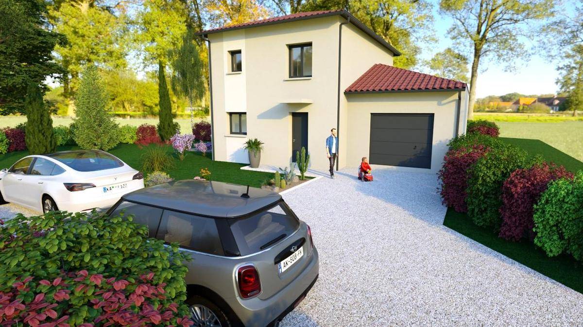 Programme terrain + maison à Brindas en Rhône (69) de 101 m² à vendre au prix de 451500€ - 1
