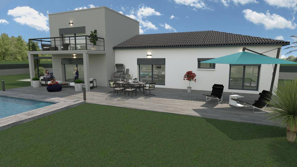 Programme terrain + maison à Saint-Paul-le-Jeune en Ardèche (07) de 150 m² à vendre au prix de 373000€ - 1