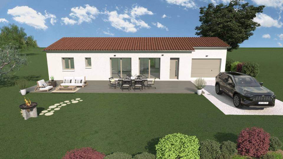 Programme terrain + maison à Champdieu en Loire (42) de 80 m² à vendre au prix de 283000€ - 1