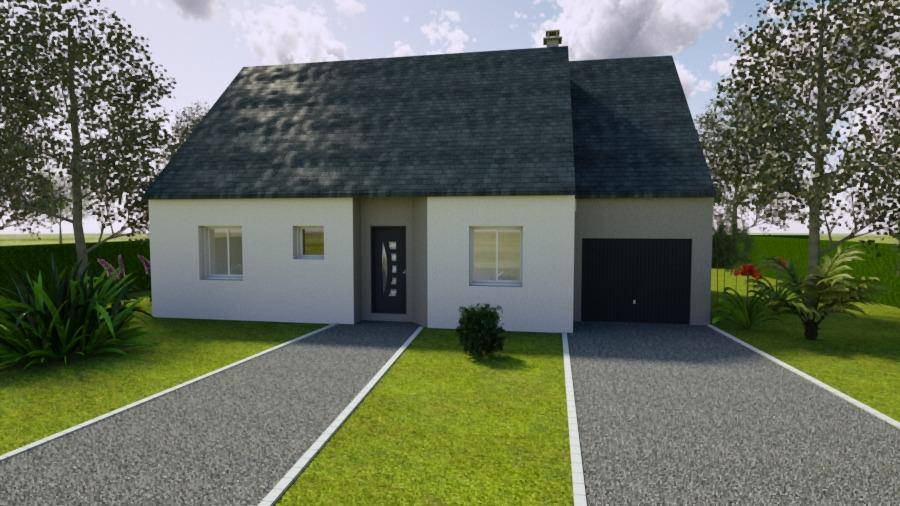 Programme terrain + maison à Fercé-sur-Sarthe en Sarthe (72) de 70 m² à vendre au prix de 190000€ - 1