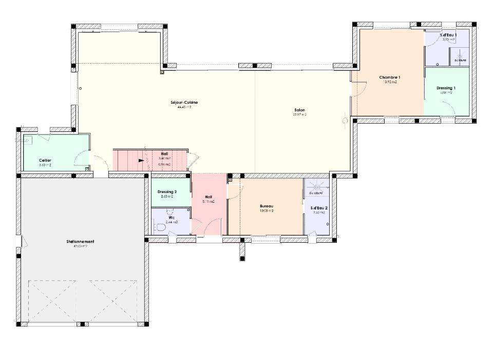 Programme terrain + maison à Saint-Christophe-sur-le-Nais en Indre-et-Loire (37) de 192 m² à vendre au prix de 416902€ - 3