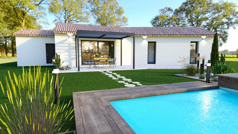 Programme terrain + maison à Ucel en Ardèche (07) de 112 m² à vendre au prix de 289500€ - 1