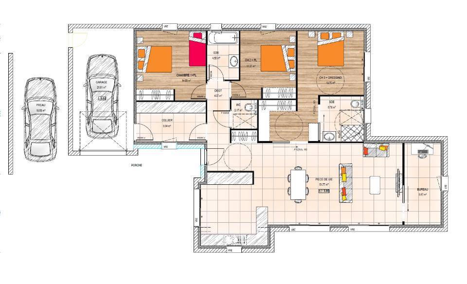 Programme terrain + maison à Chambellay en Maine-et-Loire (49) de 131 m² à vendre au prix de 301800€ - 4