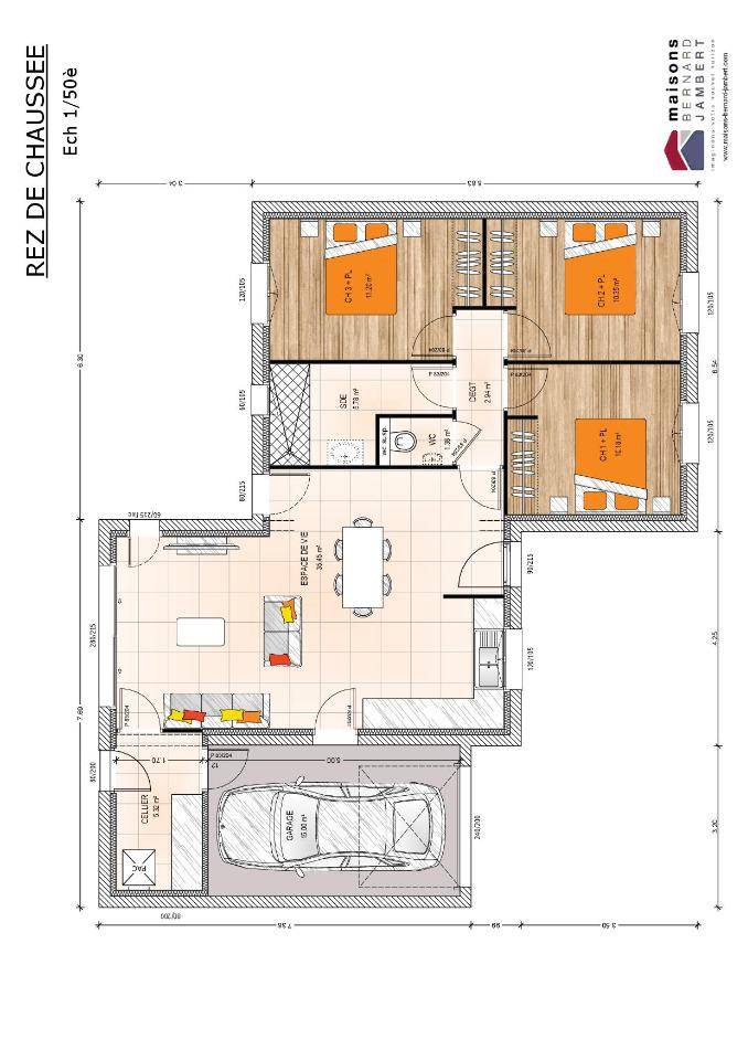 Programme terrain + maison à Cholet en Maine-et-Loire (49) de 80 m² à vendre au prix de 229000€ - 4