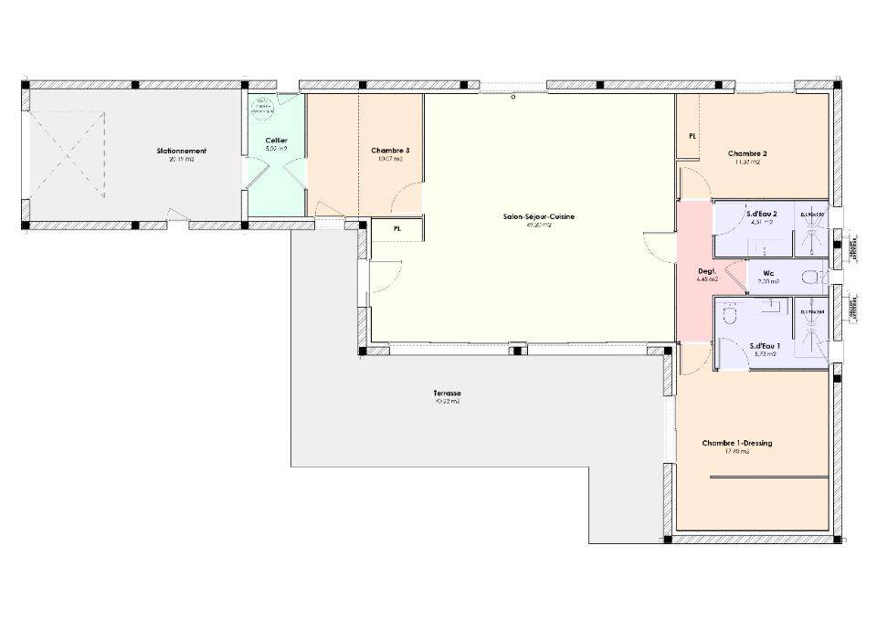 Programme terrain + maison à Épeigné-les-Bois en Indre-et-Loire (37) de 110 m² à vendre au prix de 230500€ - 3