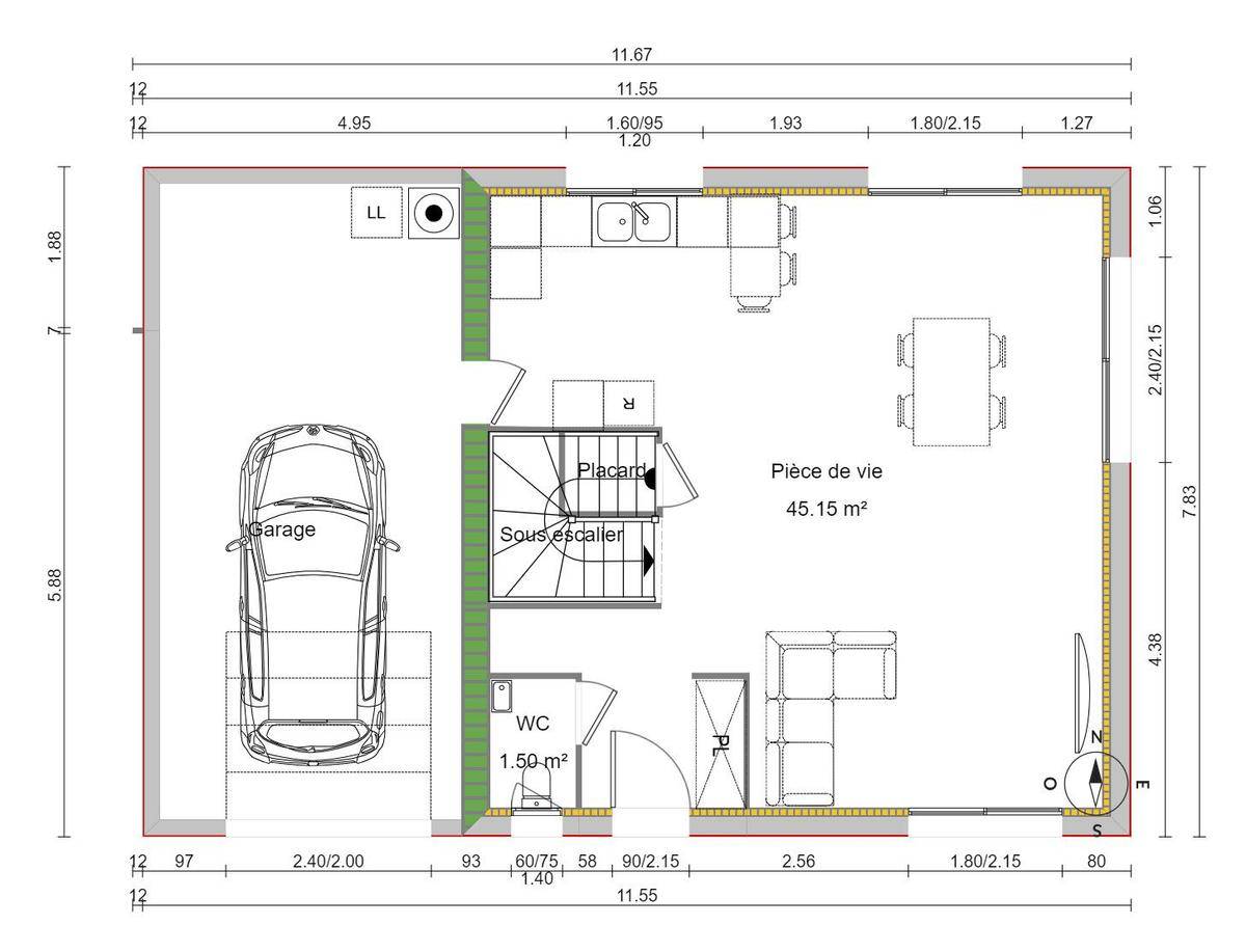 Programme terrain + maison à Saint-Chef en Isère (38) de 92 m² à vendre au prix de 317000€ - 4
