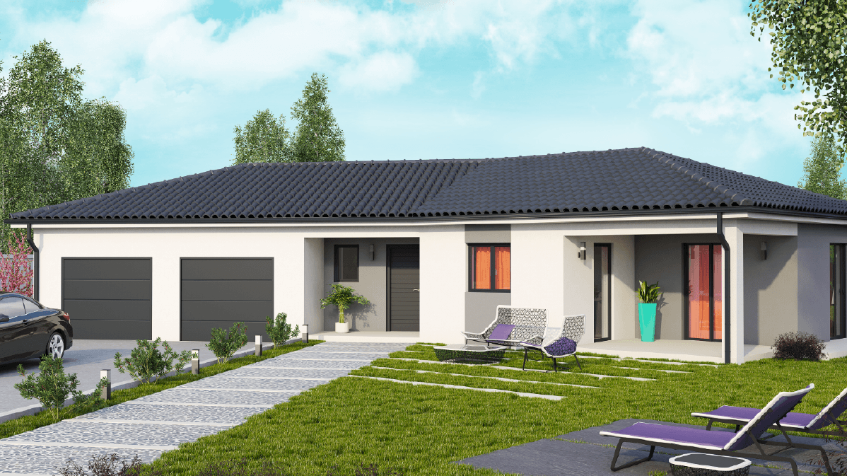 Programme terrain + maison à La Frette en Isère (38) de 114 m² à vendre au prix de 335000€ - 1