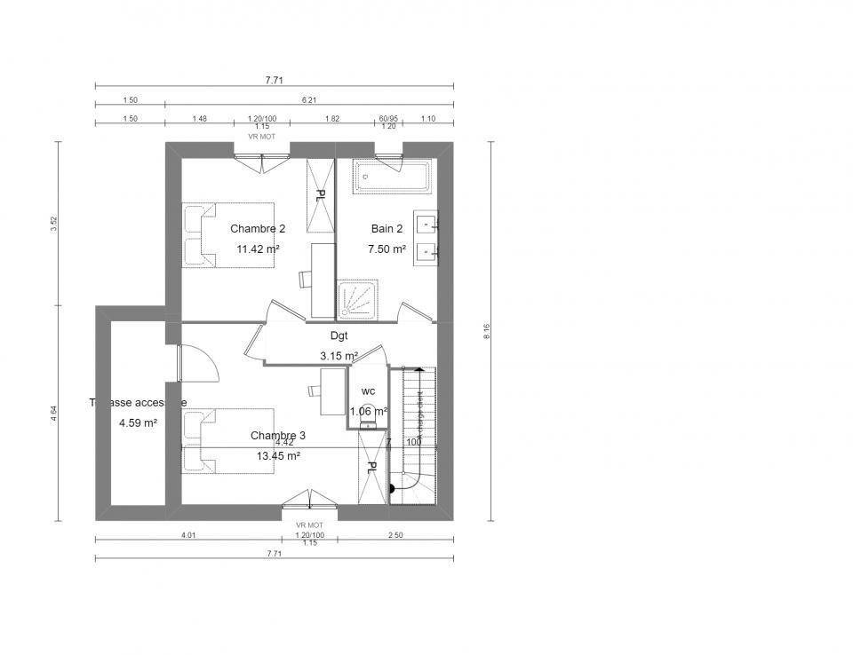 Programme terrain + maison à Tour-en-Bessin en Calvados (14) de 135 m² à vendre au prix de 400000€ - 4