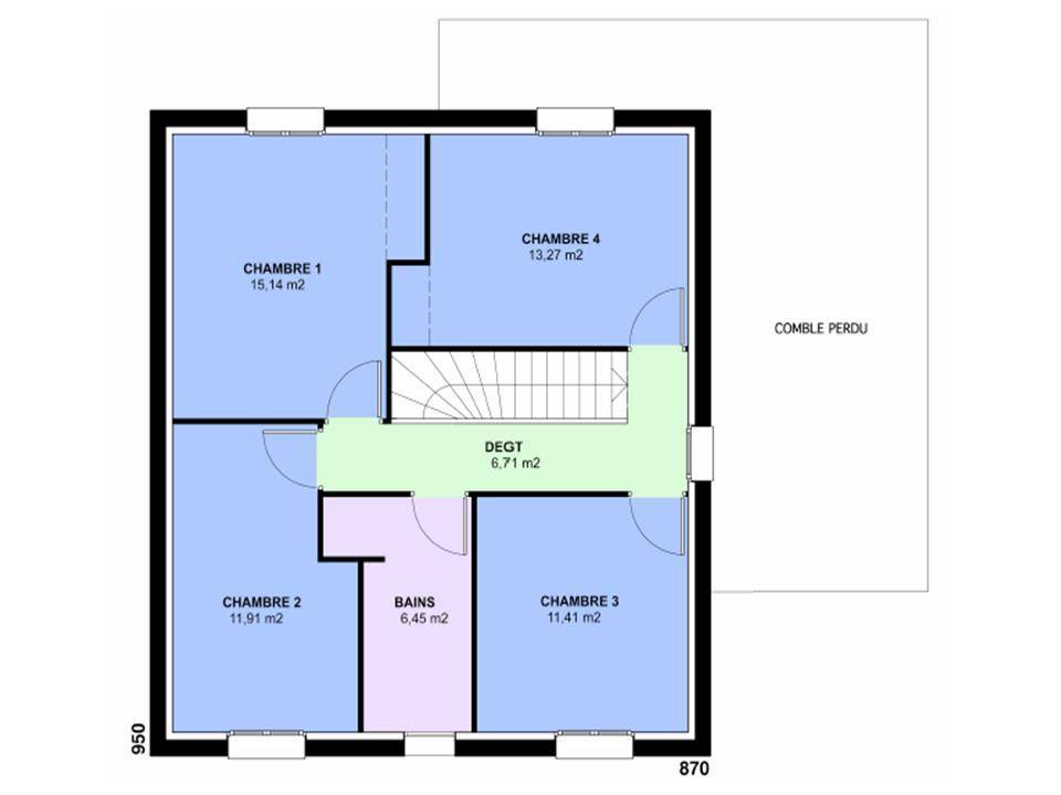 Programme terrain + maison à Jury en Moselle (57) de 129 m² à vendre au prix de 399000€ - 4