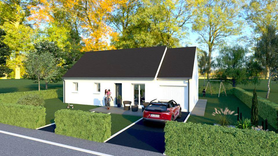 Programme terrain + maison à Lisors en Eure (27) de 70 m² à vendre au prix de 198702€ - 1