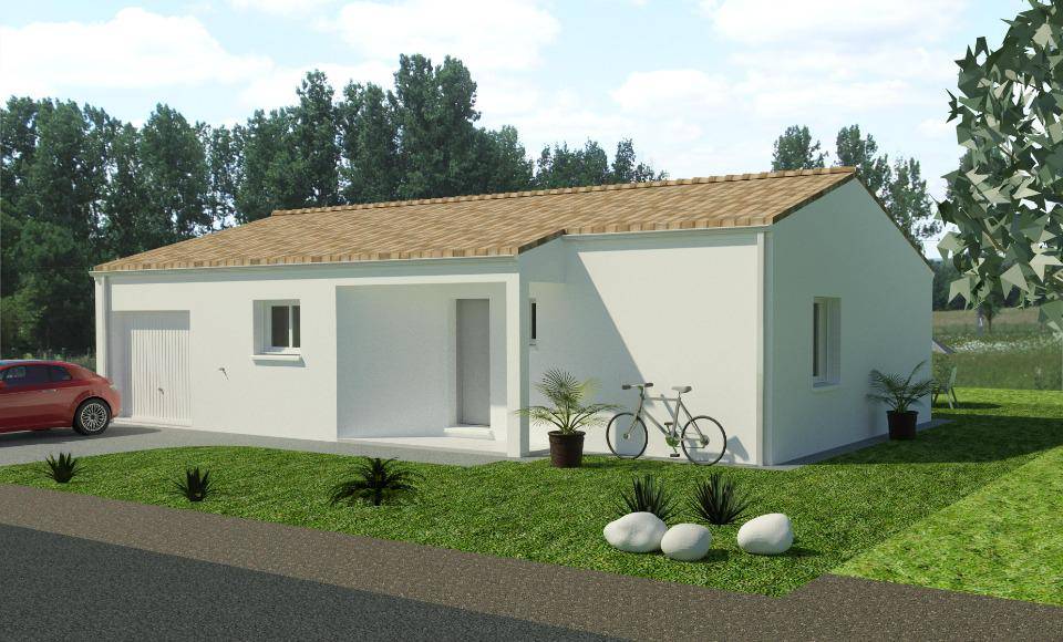 Programme terrain + maison à Anais en Charente (16) de 74 m² à vendre au prix de 199000€ - 1