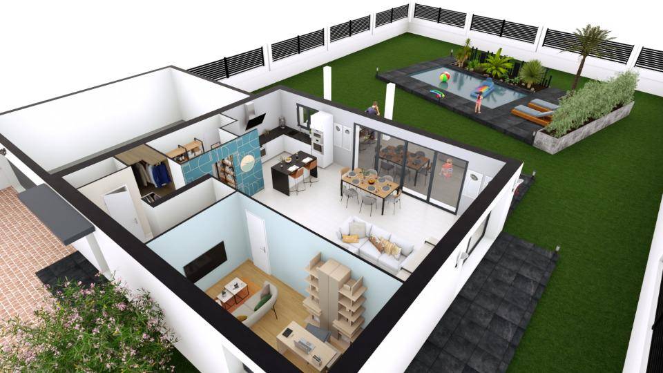 Programme terrain + maison à L'Isle-d'Abeau en Isère (38) de 130 m² à vendre au prix de 328500€ - 4