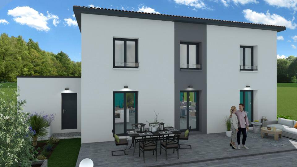 Programme terrain + maison à Saint-Donat-sur-l'Herbasse en Drôme (26) de 130 m² à vendre au prix de 330431€ - 1