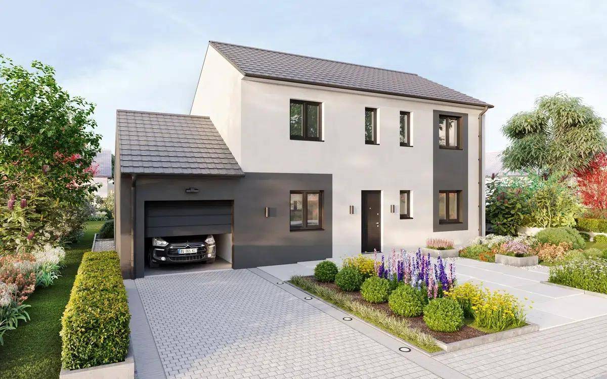 Programme terrain + maison à Œting en Moselle (57) de 99 m² à vendre au prix de 297871€ - 1