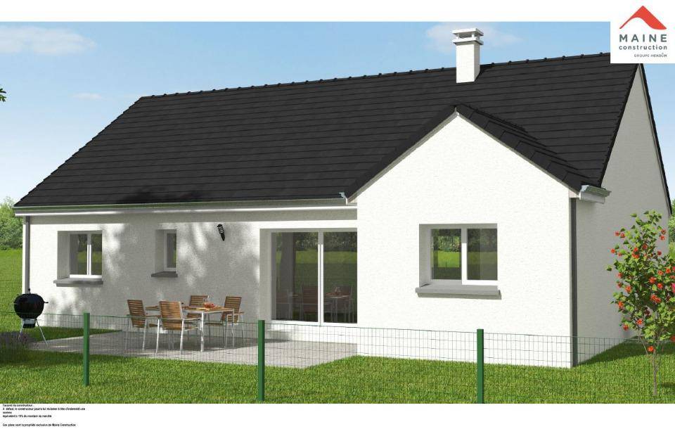 Programme terrain + maison à Pruillé-le-Chétif en Sarthe (72) de 96 m² à vendre au prix de 259000€ - 2