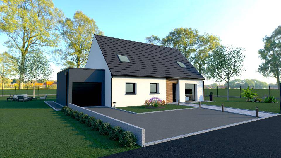 Programme terrain + maison à Camphin-en-Carembault en Nord (59) de 145 m² à vendre au prix de 382000€ - 1