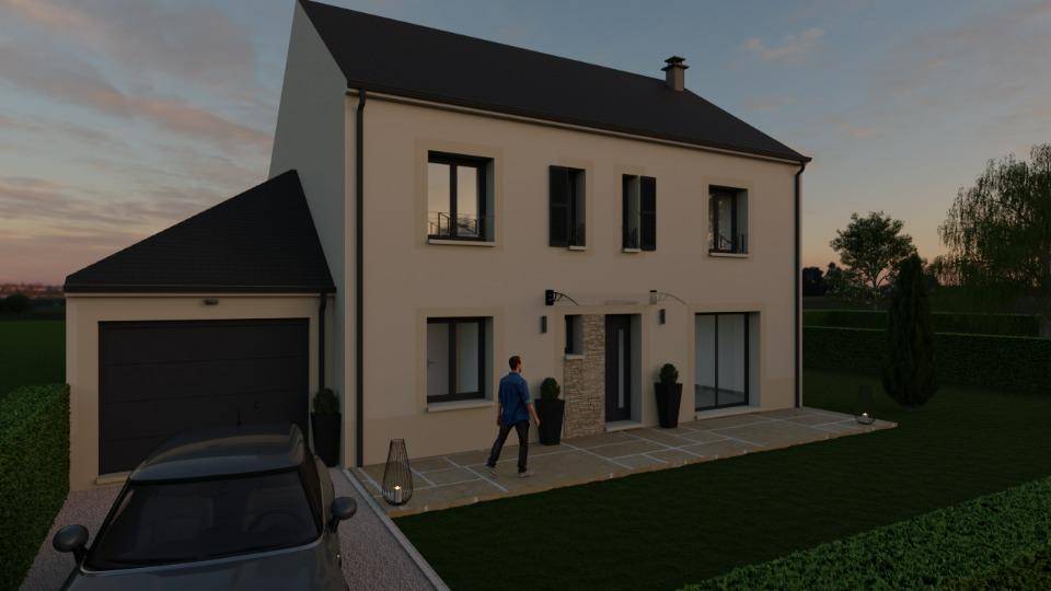 Programme terrain + maison à Pringy en Seine-et-Marne (77) de 142 m² à vendre au prix de 349000€ - 2