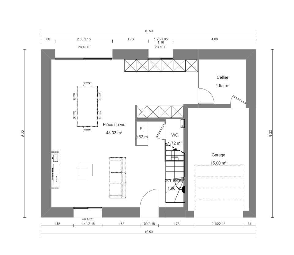 Programme terrain + maison à Bruille-lez-Marchiennes en Nord (59) de 92 m² à vendre au prix de 227000€ - 3