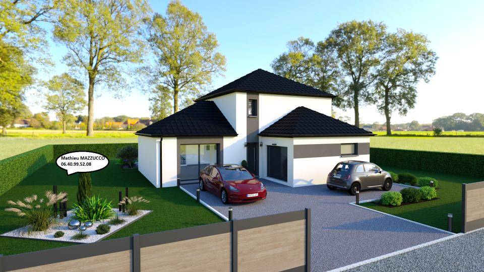 Programme terrain + maison à Fontaine-au-Pire en Nord (59) de 125 m² à vendre au prix de 325000€ - 3