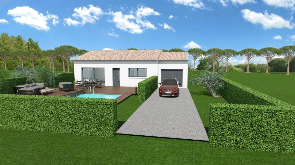 Programme terrain + maison à Saint-Mathieu-de-Tréviers en Hérault (34) de 85 m² à vendre au prix de 385100€ - 1