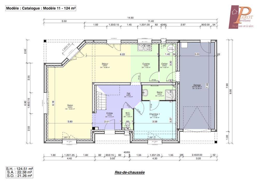 Programme terrain + maison à Écriennes en Marne (51) de 124 m² à vendre au prix de 276200€ - 4