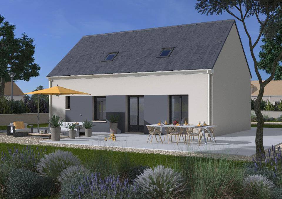 Programme terrain + maison à Bennecourt en Yvelines (78) de 80 m² à vendre au prix de 276000€ - 1
